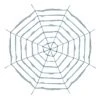 12 Foot White Fabric Spider Web Yard Decoration