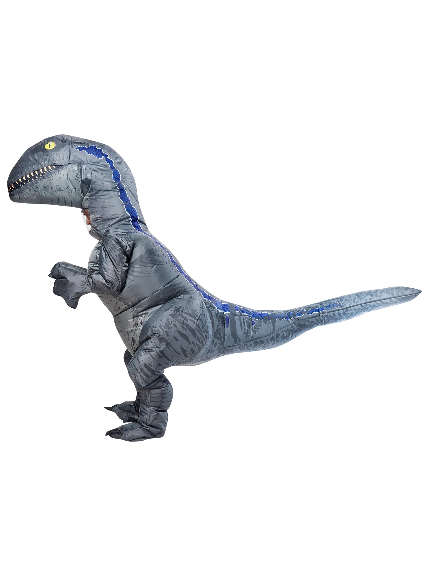 Adult Jurassic World Blue Velociraptor Inflatable Costume 2 Adult Jurassic World Blue Velociraptor Inflatable Costume - Image 2