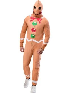 Adult Gingerbread Man Zipsters Hooded Costume