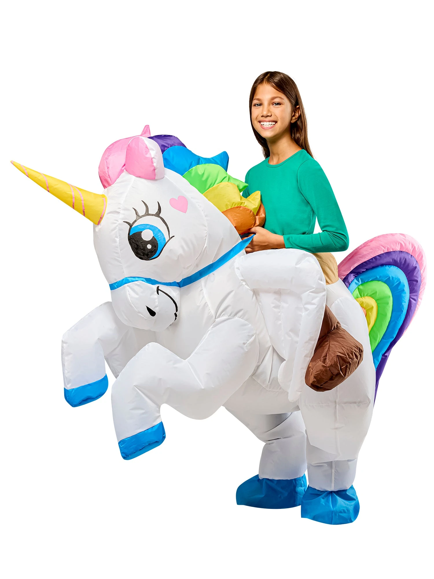 Kids' Ride On Unicorn Light Up Inflatable Costume 1 Kids' Ride On Unicorn Light Up Inflatable Costume