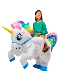 Kids' Ride On Unicorn Light Up Inflatable Costume 8 Kids' Ride On Unicorn Light Up Inflatable Costume -Costume Supercenter Store 1001803 4