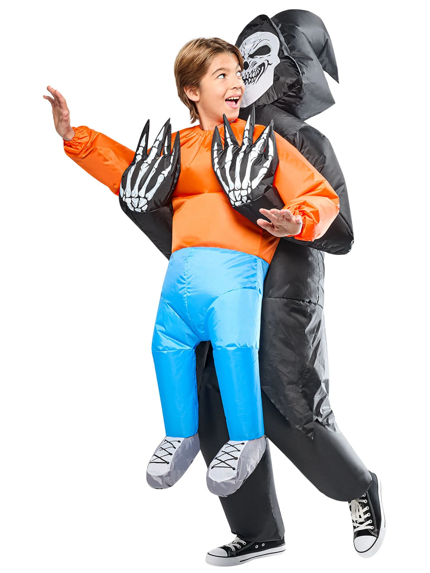 Kids' Grim Reaper Abduction Inflatable Costume 1 Kids' Grim Reaper Abduction Inflatable Costume