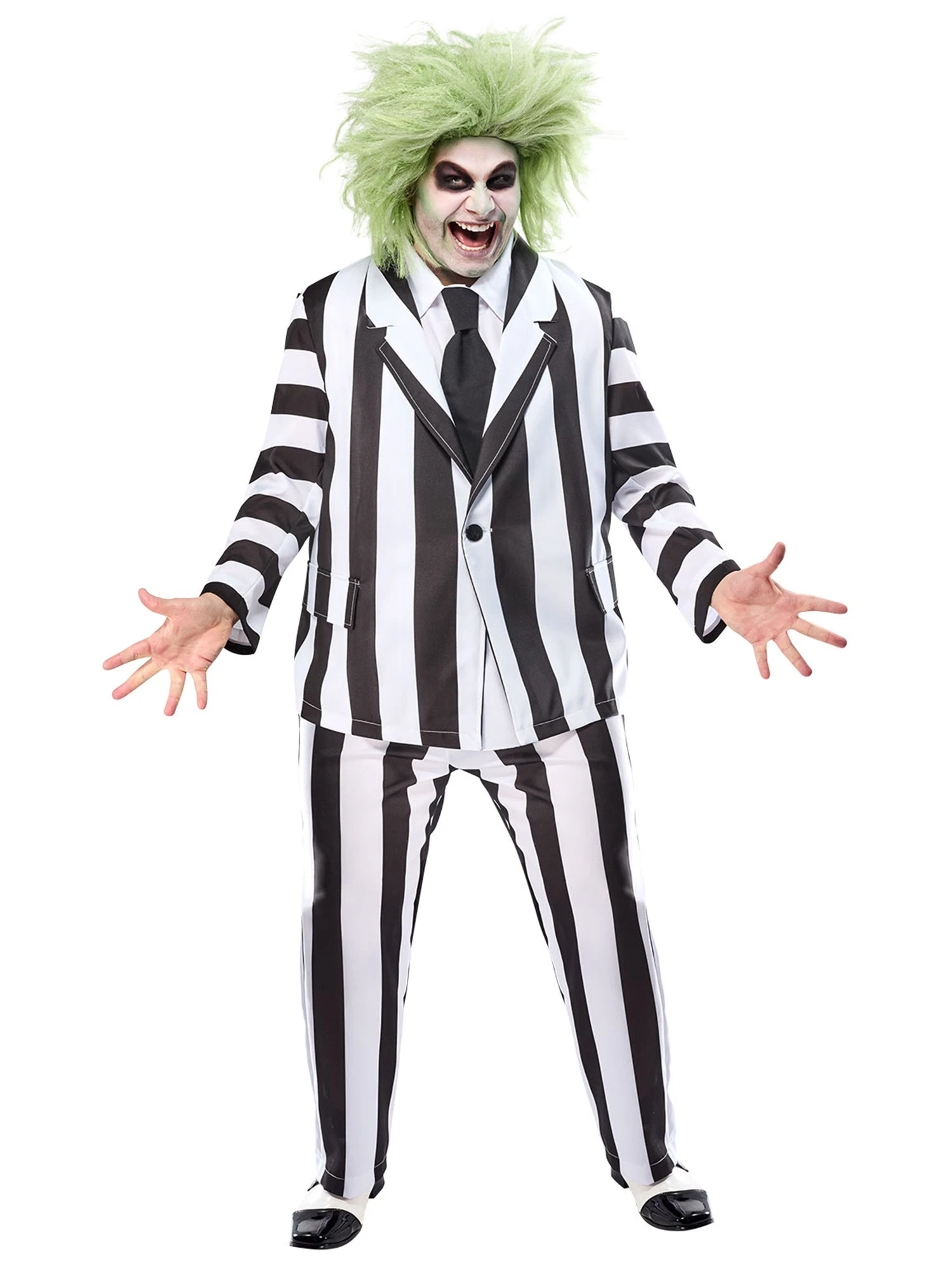 Men's Big And Tall Beetlejuice Classic Costume 1 Men's Big And Tall Beetlejuice Classic Costume