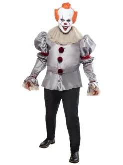 Men's Big And Tall It 2017 Pennywise Costume With Mask