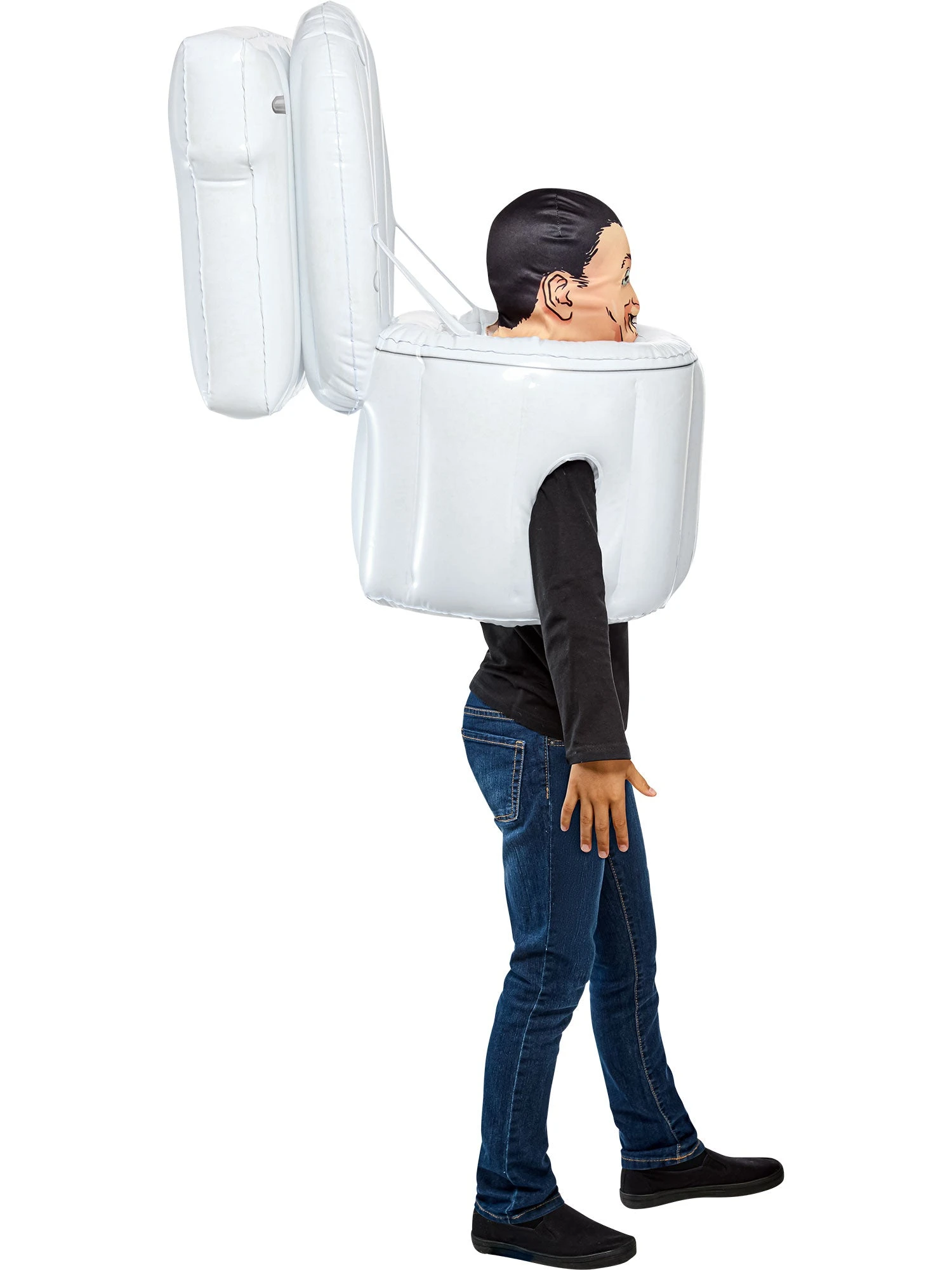 Boys' Skibidi Toilet Blow Up Costume With Mask 2 Boys' Skibidi Toilet Blow Up Costume With Mask - Image 2