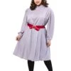 Women's Plus Size American Girl Samantha Parkington Plaid Dress Costume Set