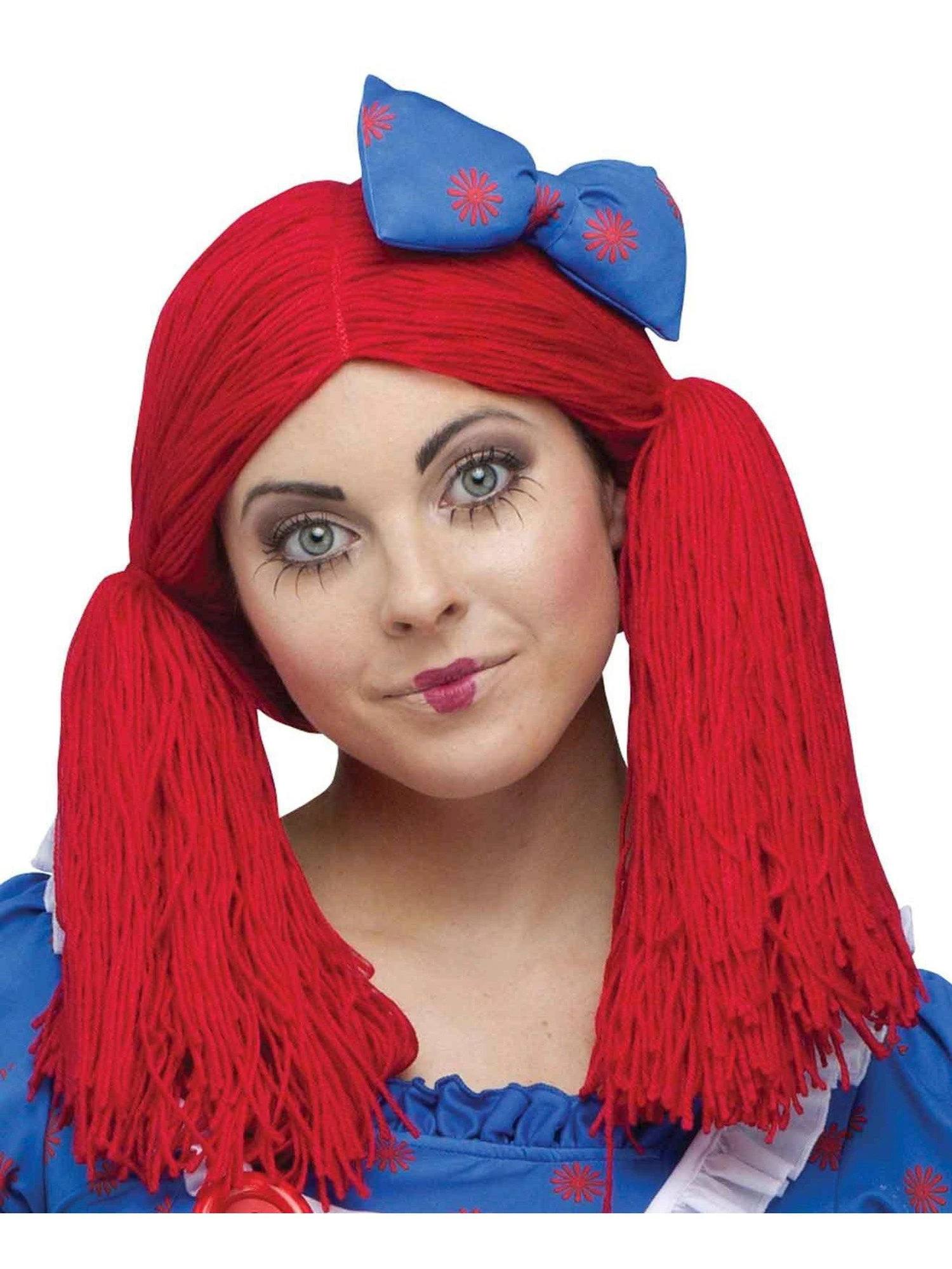 Adult Red Yarn Rag Doll Wig 1 Adult Red Yarn Rag Doll Wig