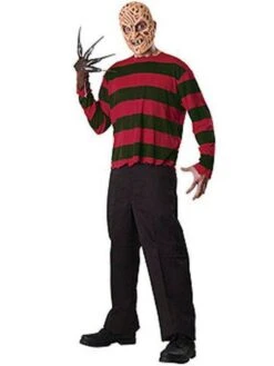 Men's A Nightmare On Elm Street Freddy Krueger Shirt, Mask And Glove Set