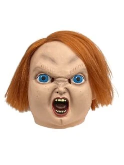 Men's Child's Play 2 Chucky Overhead Latex Mask With Hair