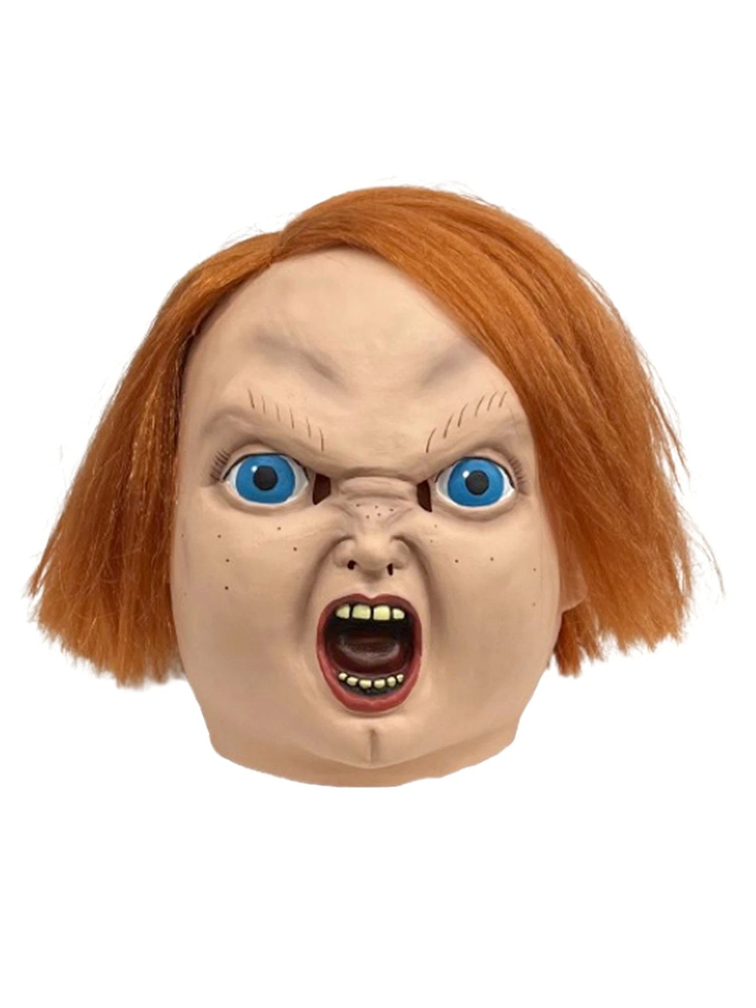 Men's Child's Play 2 Chucky Overhead Latex Mask With Hair 1 Men's Child's Play 2 Chucky Overhead Latex Mask With Hair