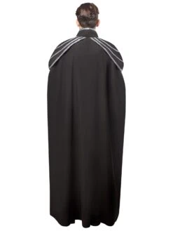 Adult Black Full Length Renaissance Cape With Chain Accents -Costume Supercenter Store 2000722 3