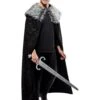 Adult Black Full Length Cape With Faux Fur Collar