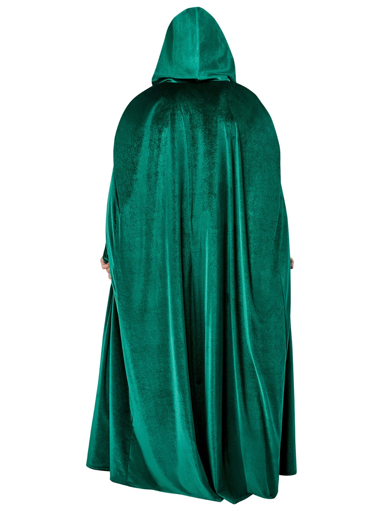 Adult Green Full Length Hooded Renaissance Cloak 3 Adult Green Full Length Hooded Renaissance Cloak - Image 3