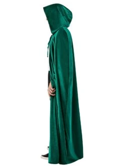 Adult Green Full Length Hooded Renaissance Cloak 7 Adult Green Full Length Hooded Renaissance Cloak -Costume Supercenter Store 2000725 4