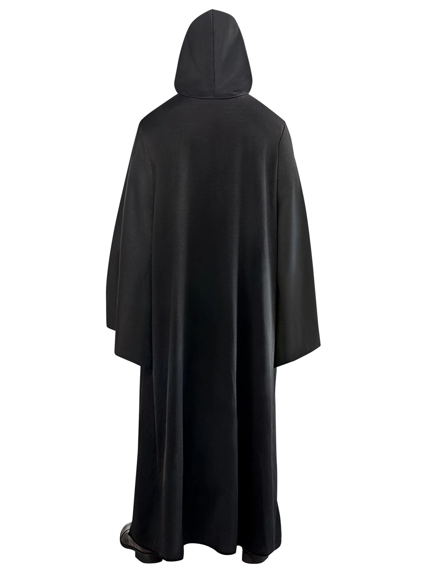 Adult Black Full Length Hooded Renaissance Cloak 3 Adult Black Full Length Hooded Renaissance Cloak - Image 3
