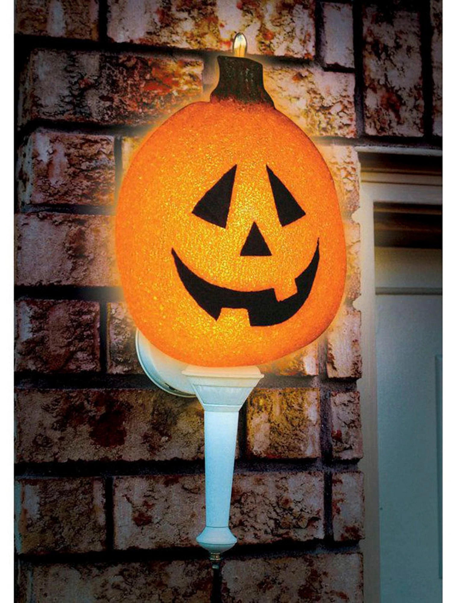 Sparkling Pumpkin Porch Light Cover (1 Count) 1 Sparkling Pumpkin Porch Light Cover (1 Count)