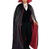 Adult Red And Black Vampire Cape - Deluxe