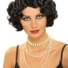 Women's Short And Wavy Black Flapper Wig