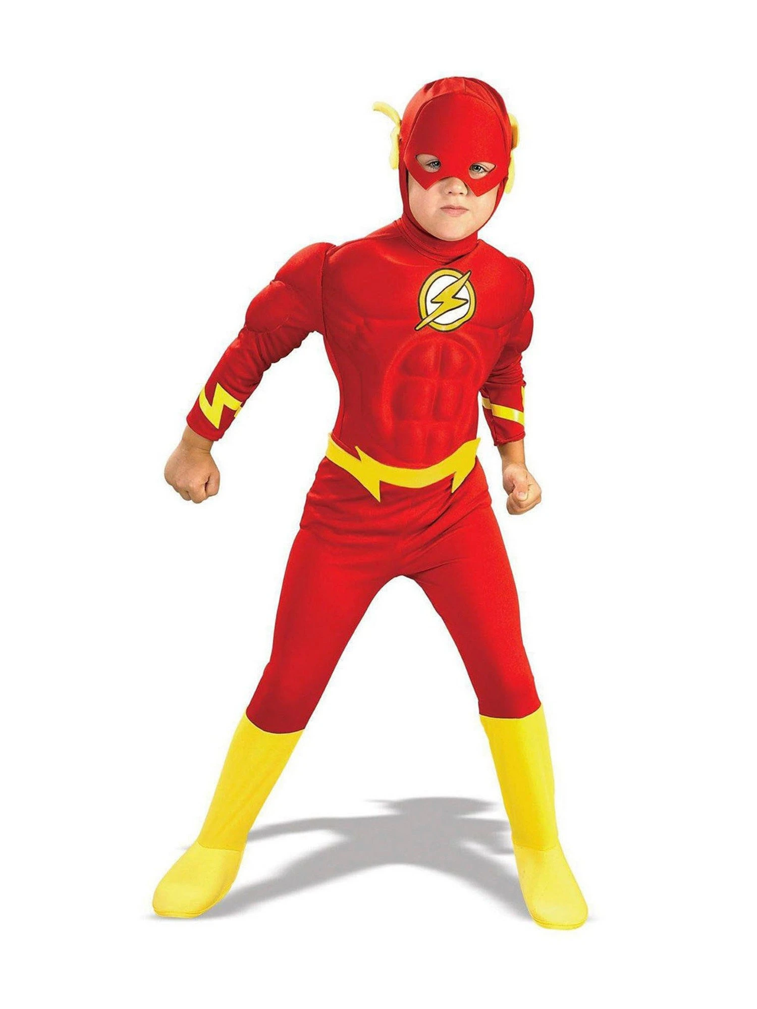 Kids' Justice League Flash Deluxe Muscle Chest Costume 1 Kids' Justice League Flash Deluxe Muscle Chest Costume