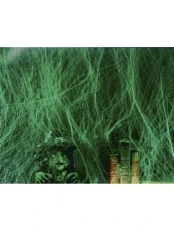 Giant Green Glow Super Spiderweb With Spiders - 60 Grams