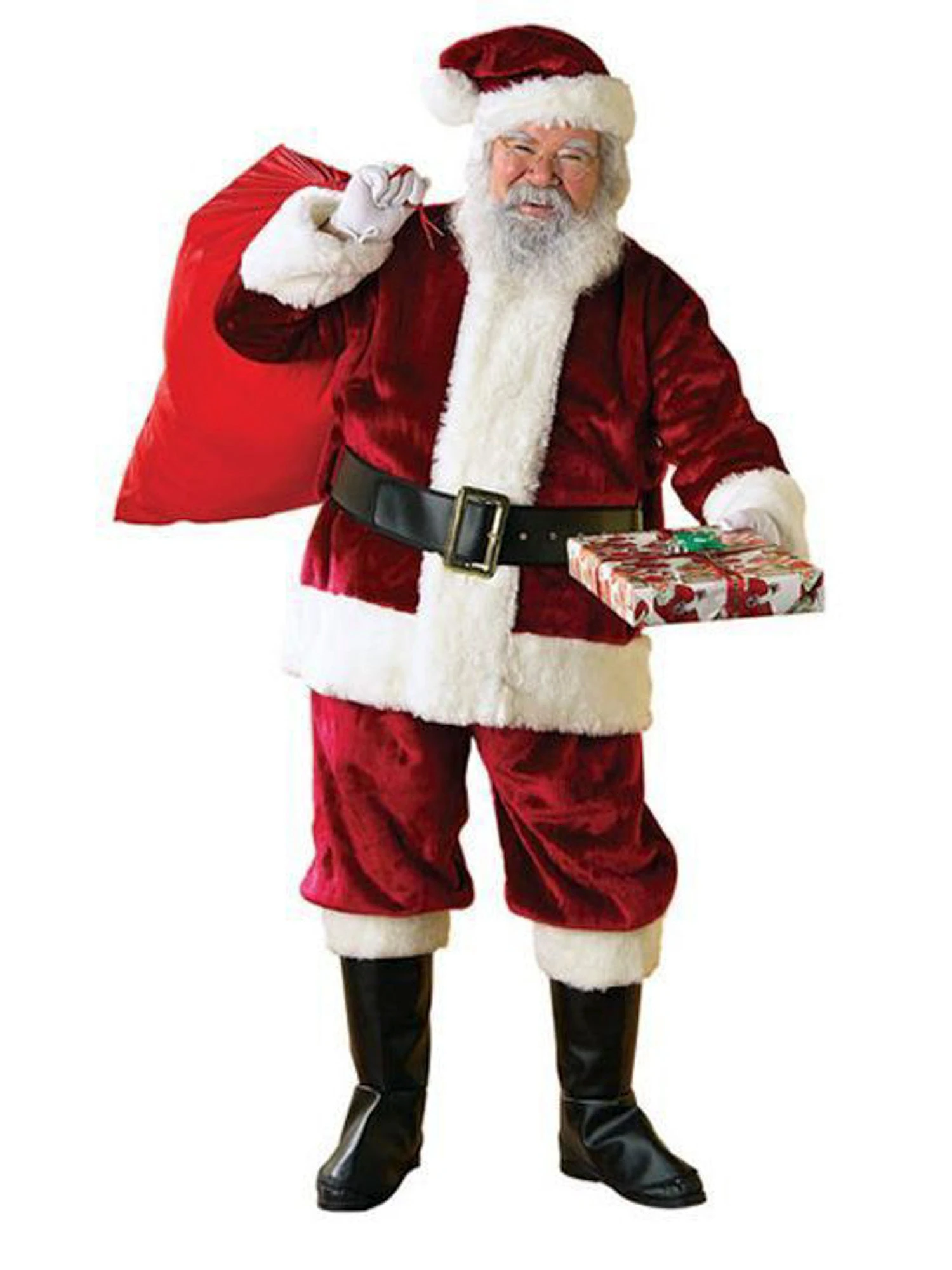 Adult X-large Dlx Regency Crimson Plush Santa Suit 1 Adult X-large Dlx Regency Crimson Plush Santa Suit