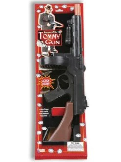 Adult Black Roaring 20's Gangster Tommy Gun Prop