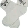 Women's White 1950's Poodle Dog Socks