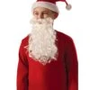 Boys' White Santa Beard And Mustache Set - Deluxe