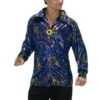 Men's Blue Metallic Dynomite Disco Dude Shirt