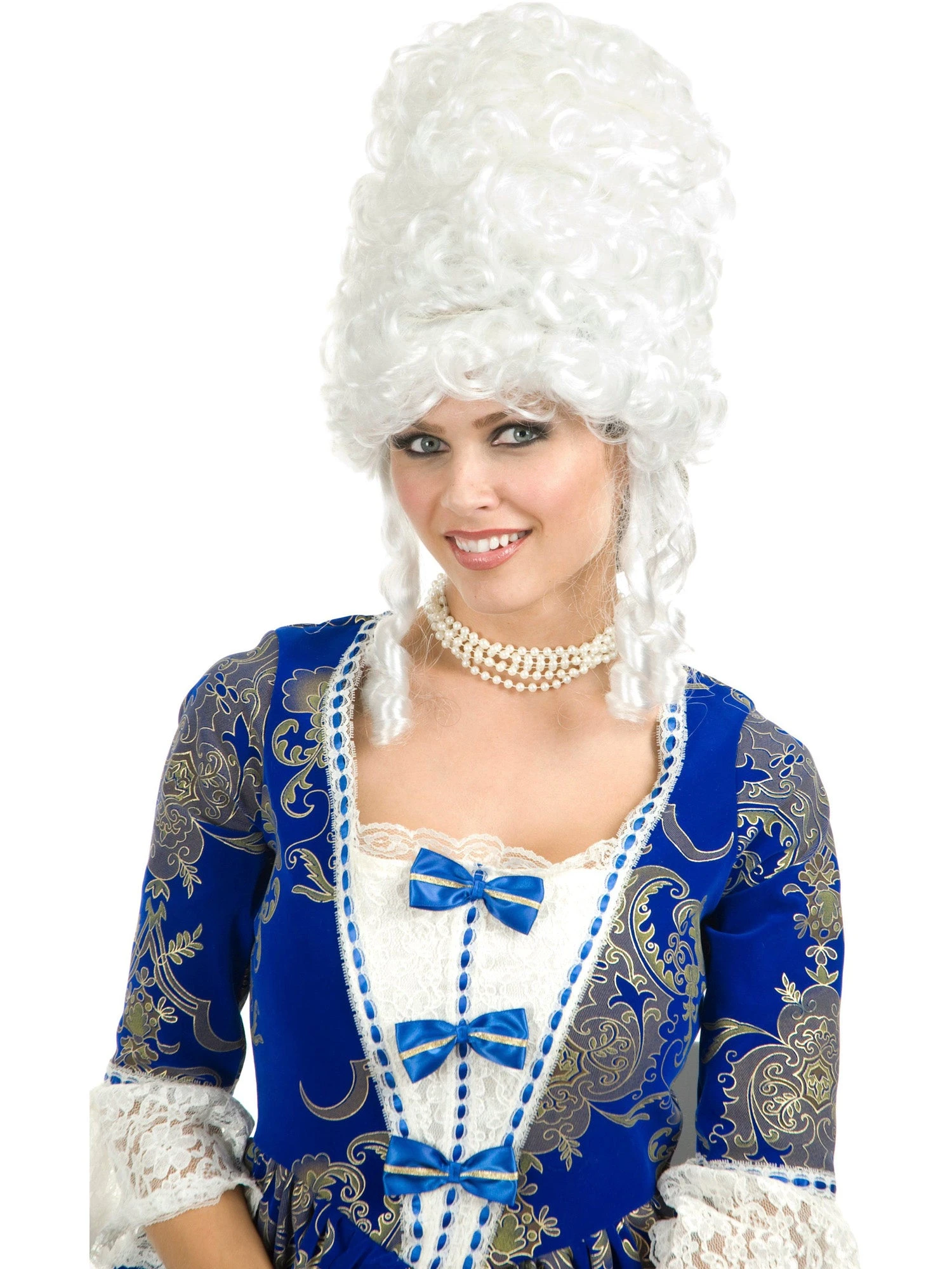 Women's White Baroque Marie Antoinette Wig 1 Women's White Baroque Marie Antoinette Wig