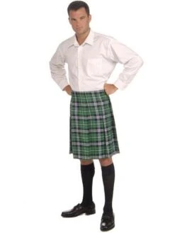 Adult Green Plaid Kilt