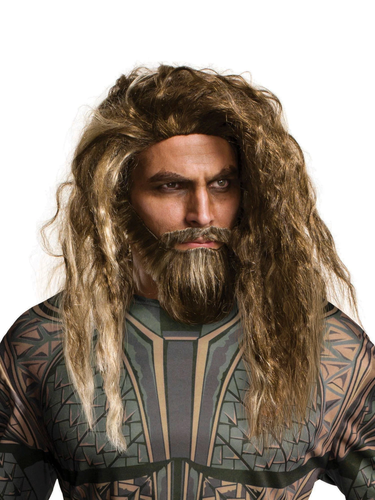 Men's Justice League Aqua Man Beard And Wig 1 Men's Justice League Aqua Man Beard And Wig