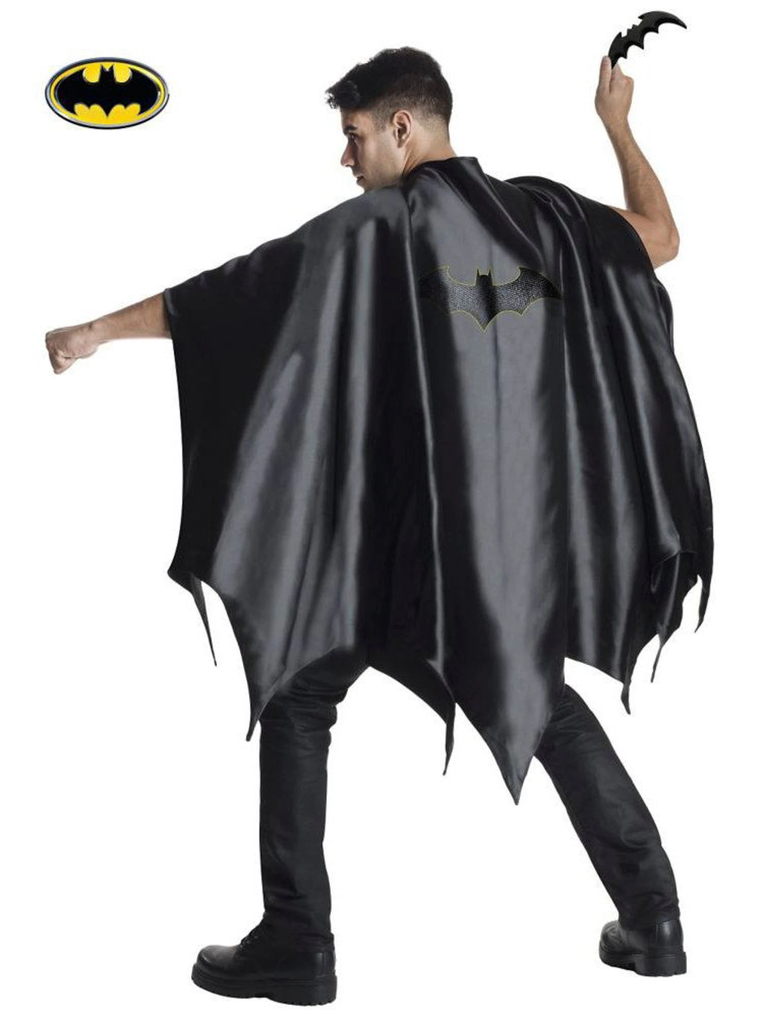 Men's Black DC Comics Batman Cape - Deluxe 1 Men's Black DC Comics Batman Cape - Deluxe