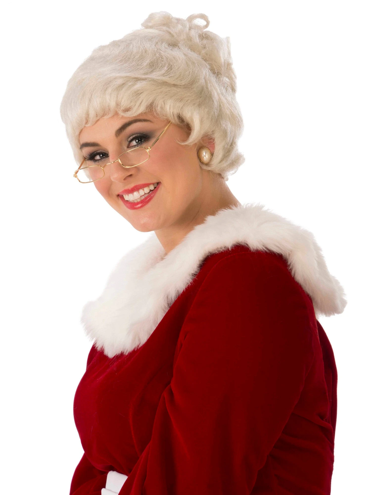 Women's Mrs. Claus Wig - Deluxe 1 Women's Mrs. Claus Wig - Deluxe