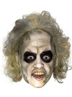 Adult Beetlejuice Vinyl 3/4 Mask With Hair