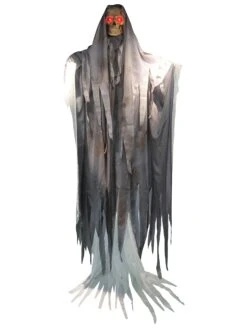 12 Foot Light Up Skull Greeter Hanging Decoration