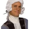 Men's White Colonial Wig