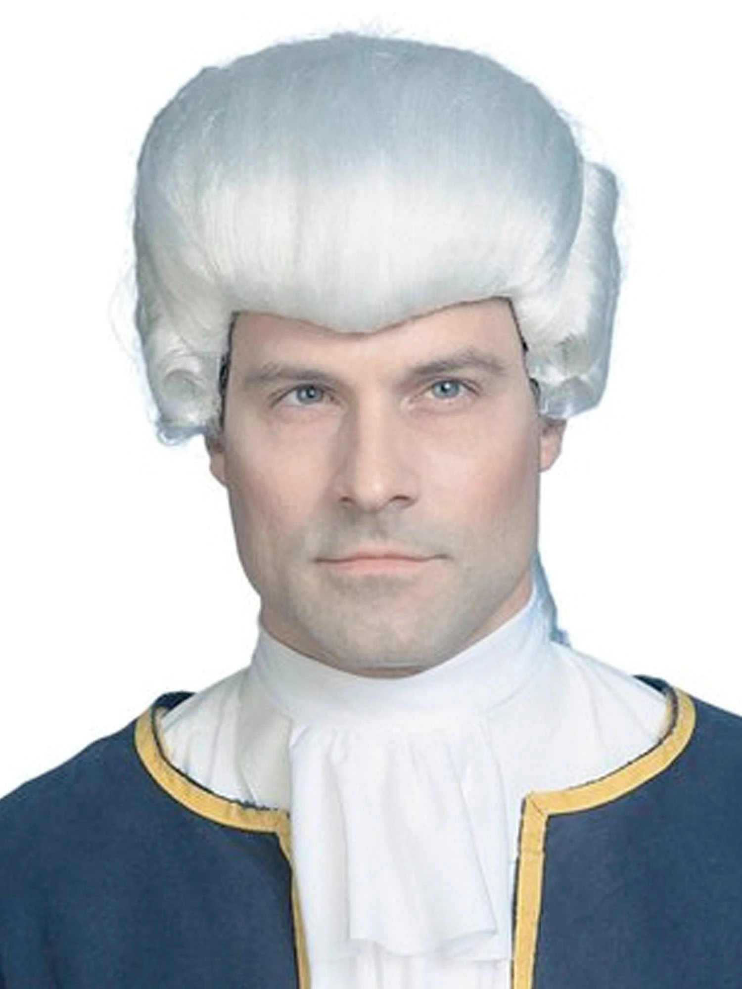 Men's White Colonial Wig 2 Men's White Colonial Wig - Image 2