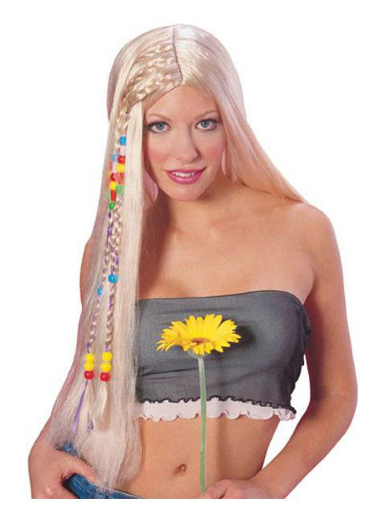 Long Blonde Hippie Wig Adult 1 Long Blonde Hippie Wig Adult