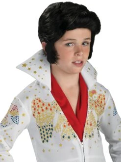 Boys' Black Elvis Wig