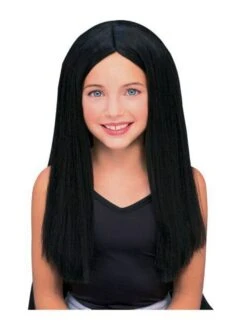 Girls' Black Witch Wig