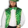 Adult St Patrick's Day Shamrock Vest, Hat And Bowtie