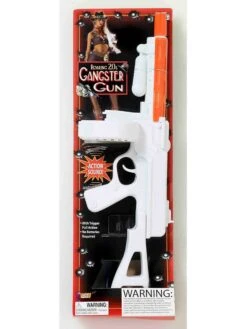 Adult White Roaring 20's Gangster Tommy Gun Prop