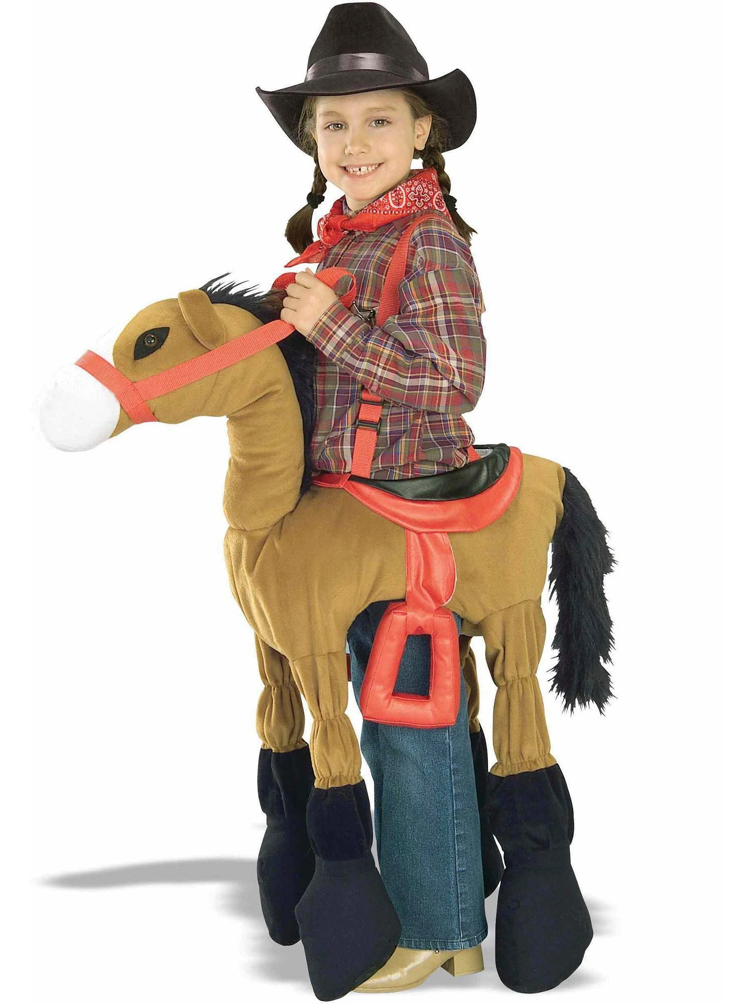 Kids' Brown Saddle Up Ride In Horsey Costume 1 Kids' Brown Saddle Up Ride In Horsey Costume