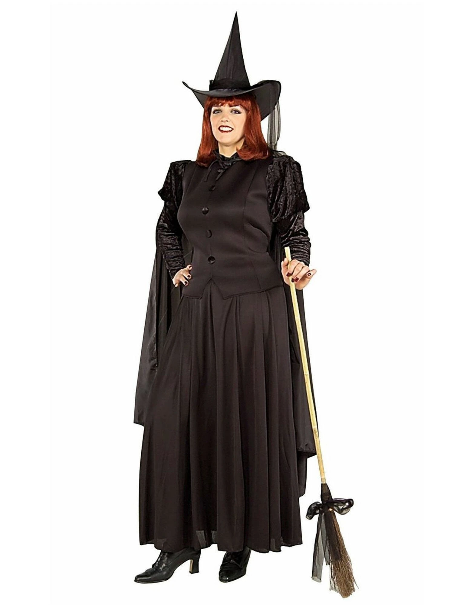 Women's Plus Size Black Classic Witch Costume 1 Women's Plus Size Black Classic Witch Costume