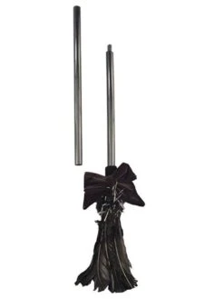 Adult Black Feather Witches' Broom