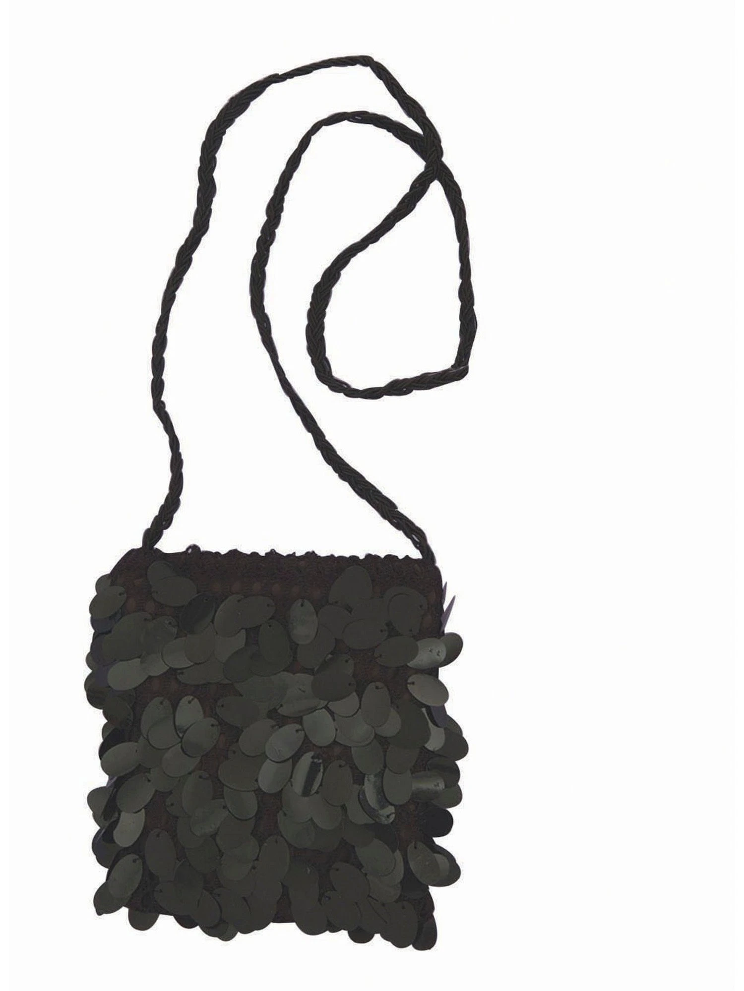 Women's Black Sequin Flapper Bag 1 Women's Black Sequin Flapper Bag