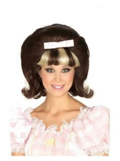 Women's Brown And Blonde Bouffant 60's Wig