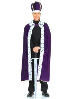 Adult Purple Royal King Robe And Crown