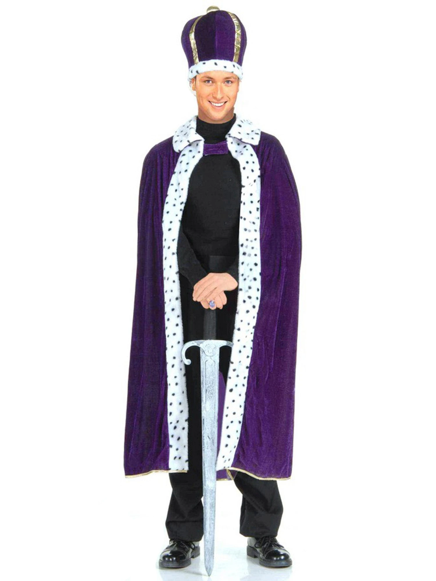 Adult Purple Royal King Robe And Crown 1 Adult Purple Royal King Robe And Crown